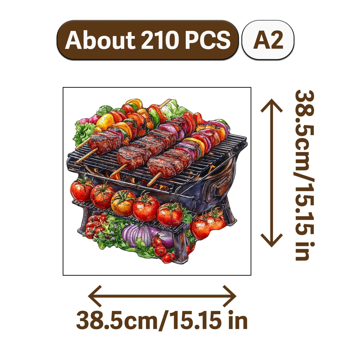 Crown and Cuisine Theme Wooden Jigsaw Puzzle Wood Home Decor Painting Christmas and Halloween Gift Toy For Teen And Kid