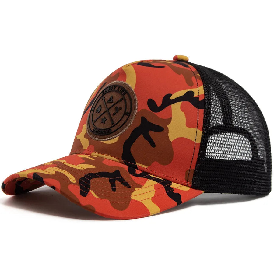 Summer camouflage Baseball Cap Women Men ENJOY LIFE Letter Patch Snapback Hats