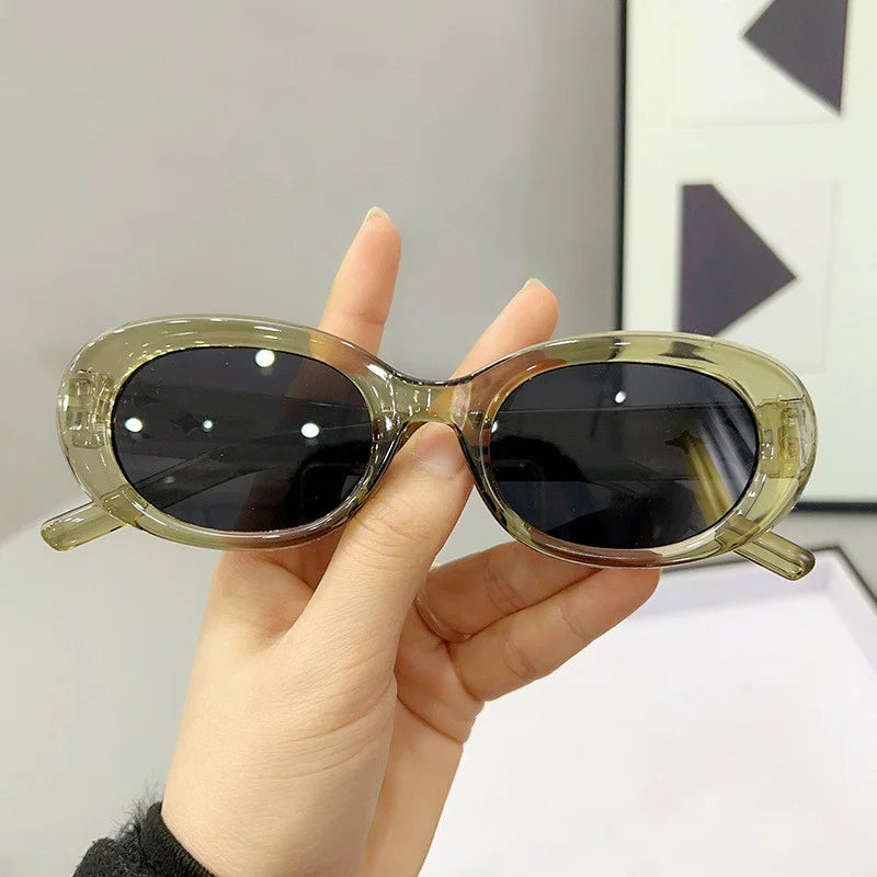 Fashion Small Frame Oval Sunglasses Retro Shading Sun Glasses for Women/Men