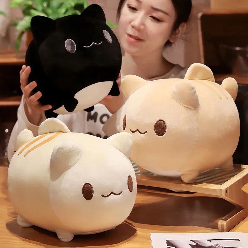 25/30cm Cute Cartoon Cat With Fish Tail Plush Toys Anime Kitty Stuffed Animal Doll Soft Baby Pillow Kids Birthday Gift for Girls