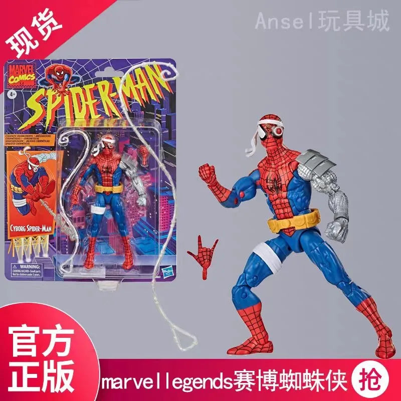 Original Hasbro Marvel Legends Series CYBORG SPIDER-MAN Action Toy Figure Collection