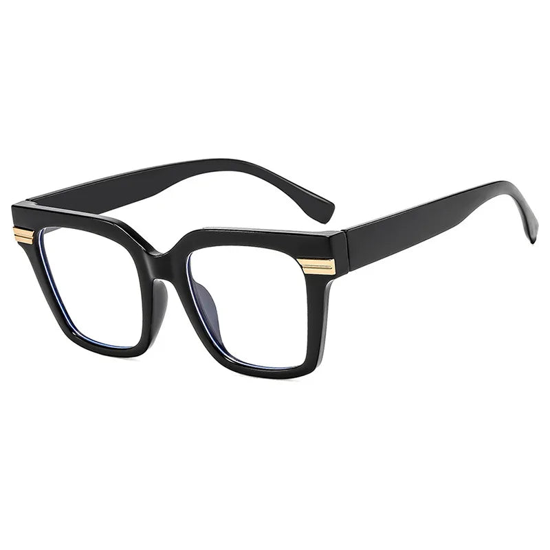 JNPCXI New Fashion Square Glasses Frame Women Clear Anti Blue Light Eyewear Vintage Men Optical Blue Green Frame