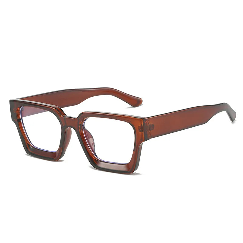 JNPCXI Vintage Glasses Frame Men Women Square Computer Frame Eyewear Blocking Glasses Optical Spectacle Eyeglass