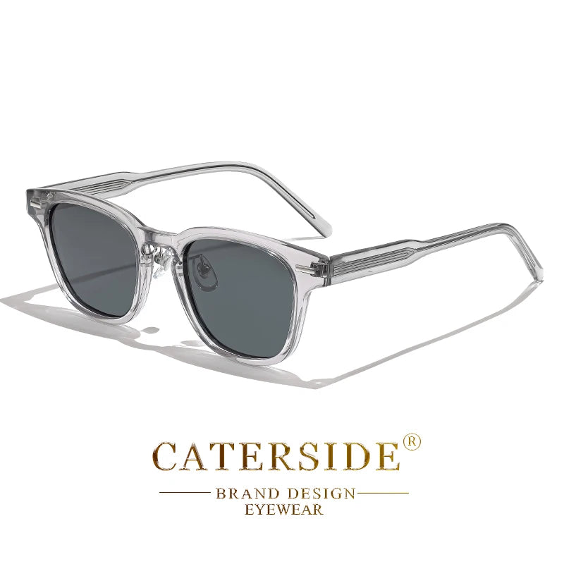 CATERSIDE Retro Square Polarized Sunglasses Men TR90 Frame High Quality Sun Glasses for Women Driving Fishing Party Eyewear