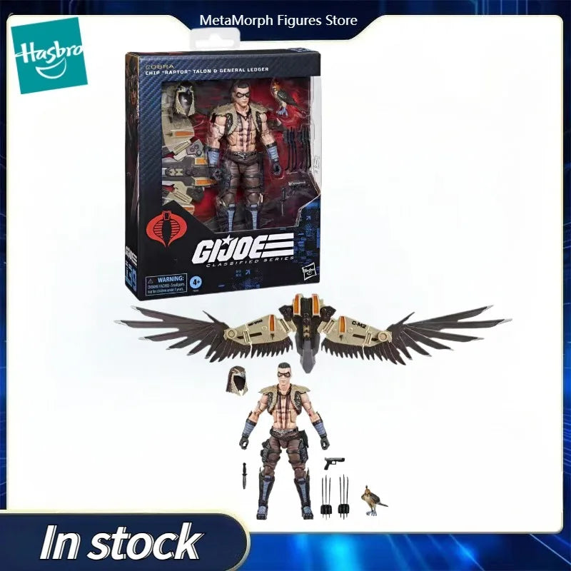 Original Hasbro G.I. Joe GI Joe Classfied Series COBRA CHIP RAPTOR TALON GENERAL LEDGER Action Figure Collection Toys Ornaments