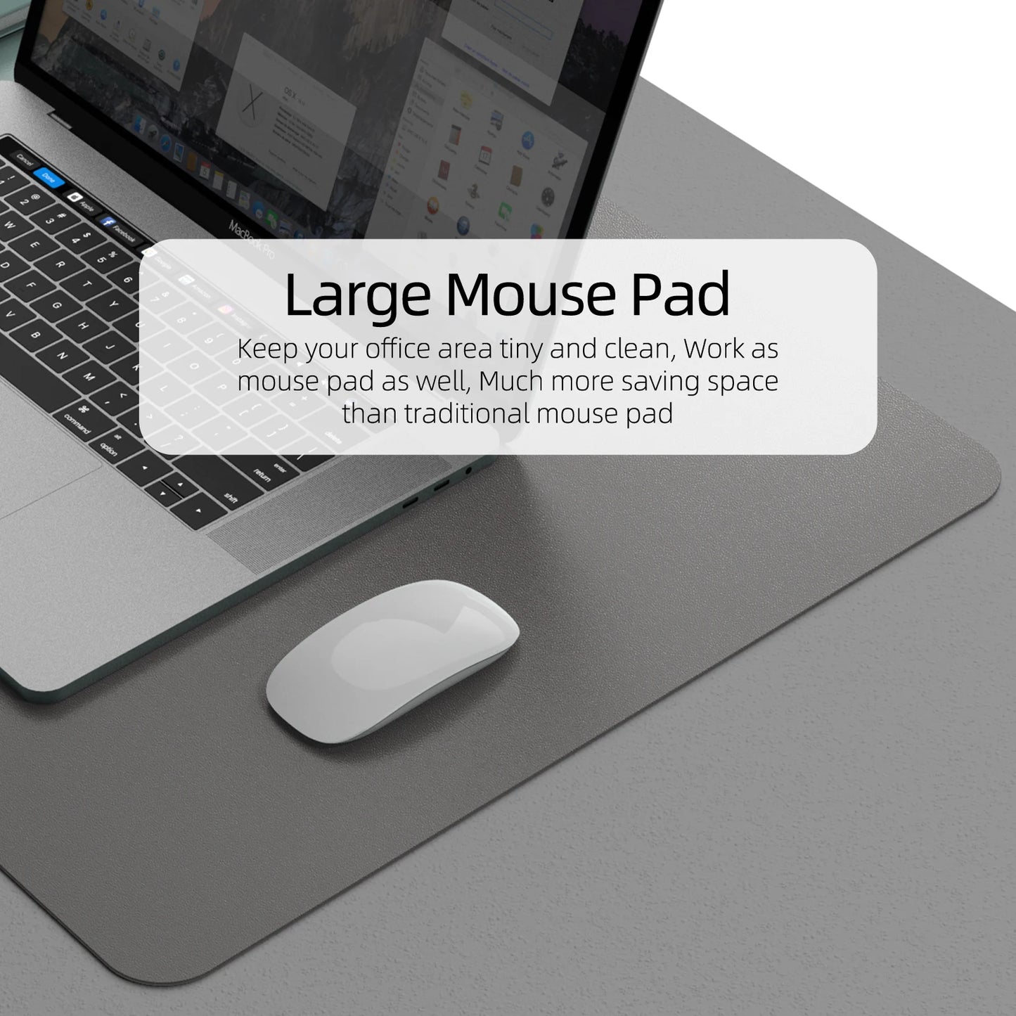 YSAGI Dual-Sided Desk Pad, Waterproof Desk Blotter Protector, Leather Desk Wrting Mat Large Mouse Pad Keyboard Mat