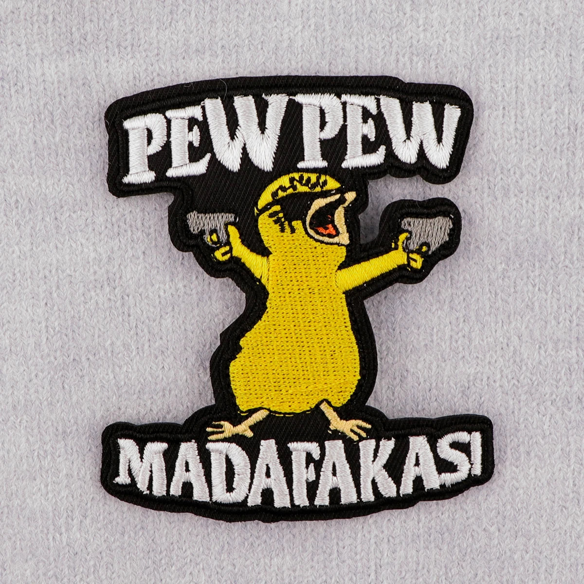PEW PEW Funny Duck Quotes Patches For Clothing Patches Appliques Iron on Badges Clothes Stickers DIY Sewing Embroideriy Stripes