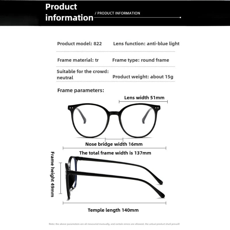 1pc Retro Full-Rim Square Frame Glasses - Lightweight Unisex Eyewear for Men & Women Fashion GlassesValentine's Day Gift