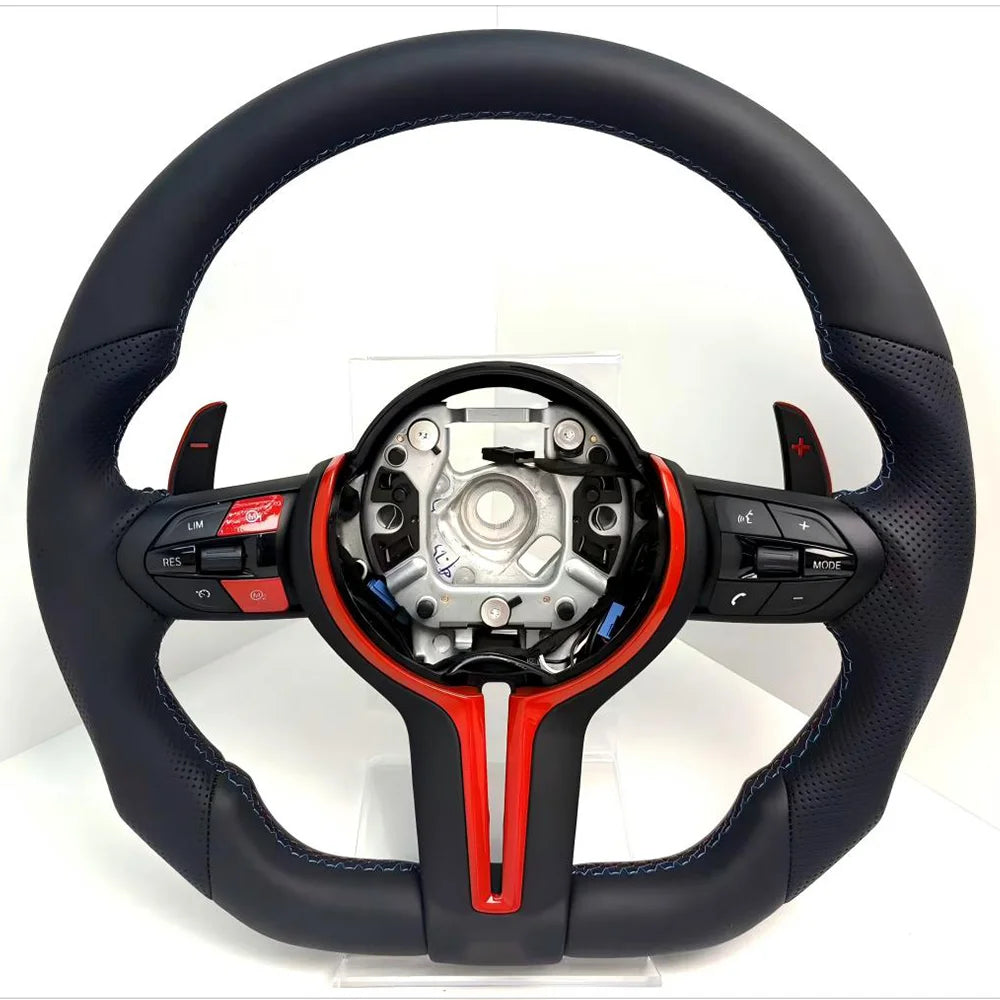Blue Red M Sport Steering Wheel for BMW F01 F06 F10 F11 F12 F20 F21 F22 F25 F26 F30 F31 F32 F33 F34 F36 M3 F80 M4 F82 M5 F90