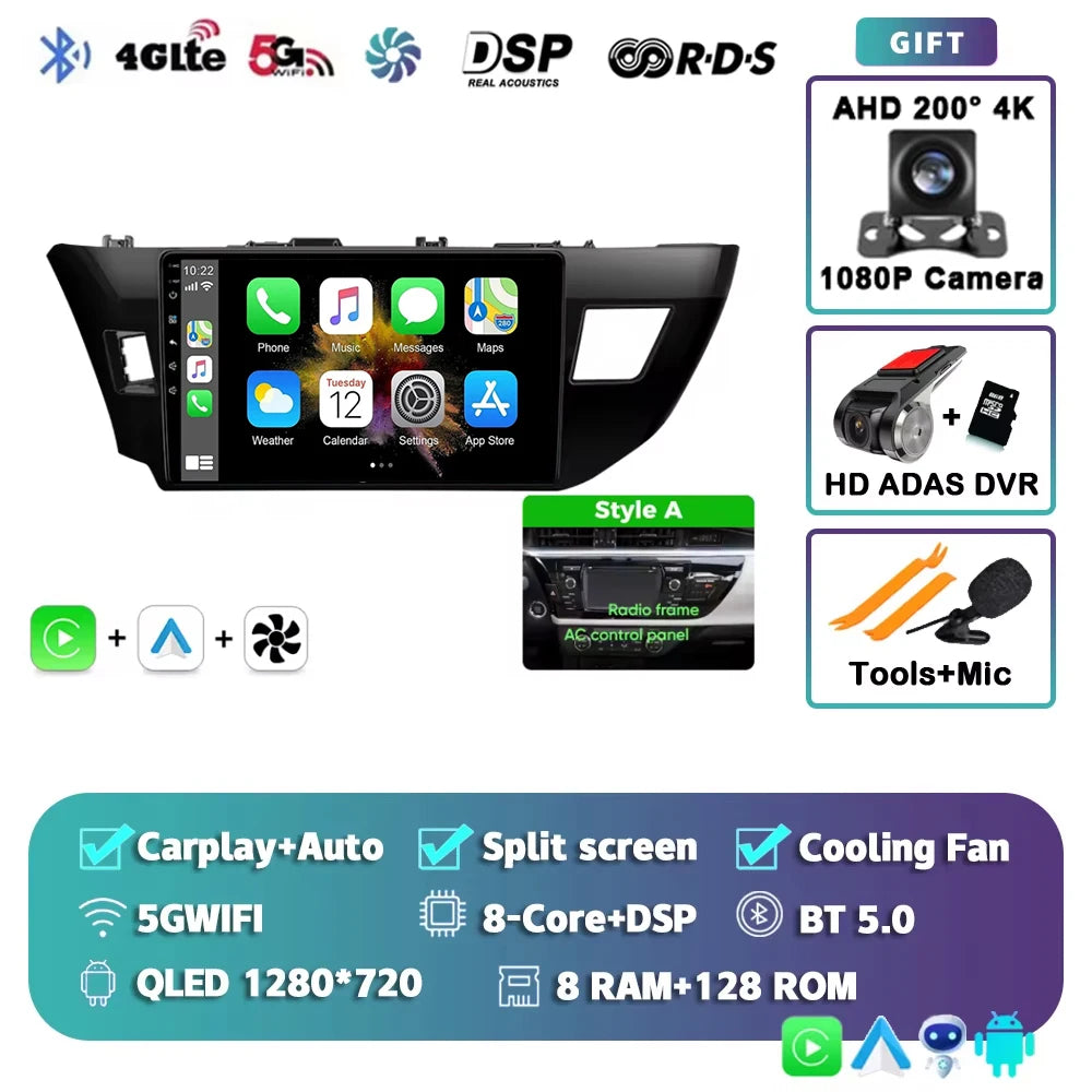 Android 15 Car Radio For Toyota Corolla 2013 2014 2015 2016 E160 E170 Wireless Carplay Android Auto Qualcomm Car Multimedia Play