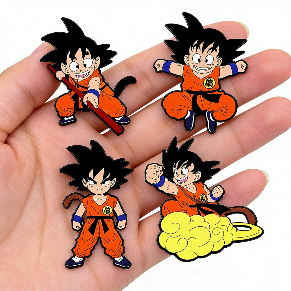 4 Pcs Cartoon Character Brooch Enamel Pin Metal Badge Jewelry for Clothes And Backpack Accessories Gifts