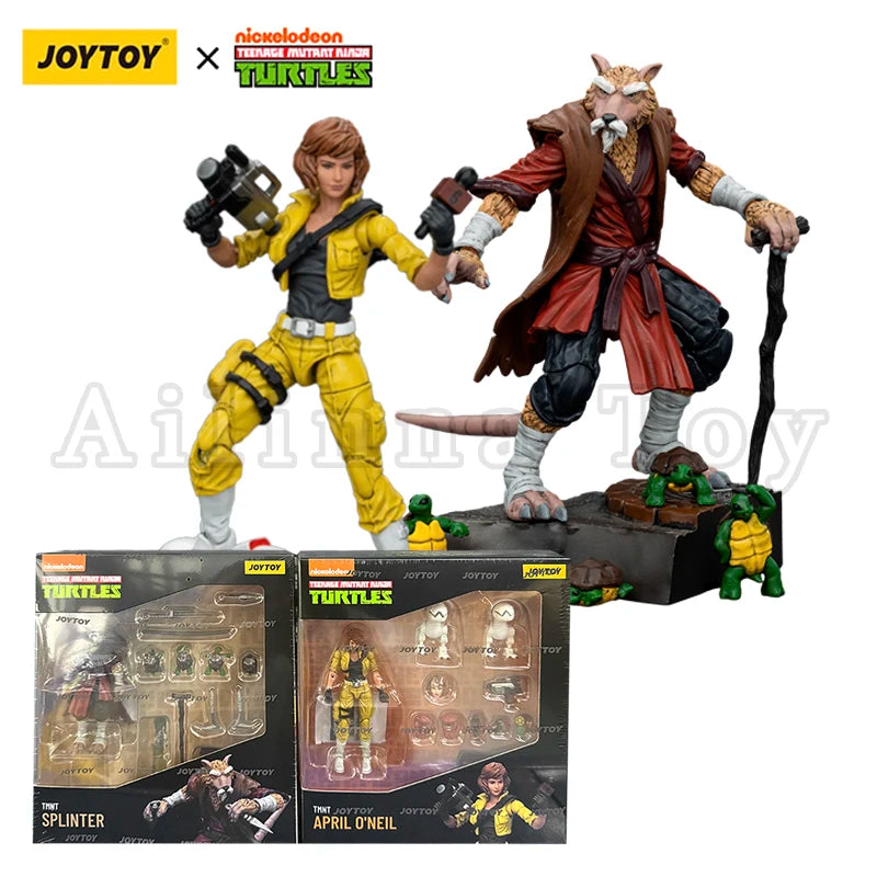 JOYTOY 1/18 Action Figure Turtles Splinter April O'Neil Anime Toy