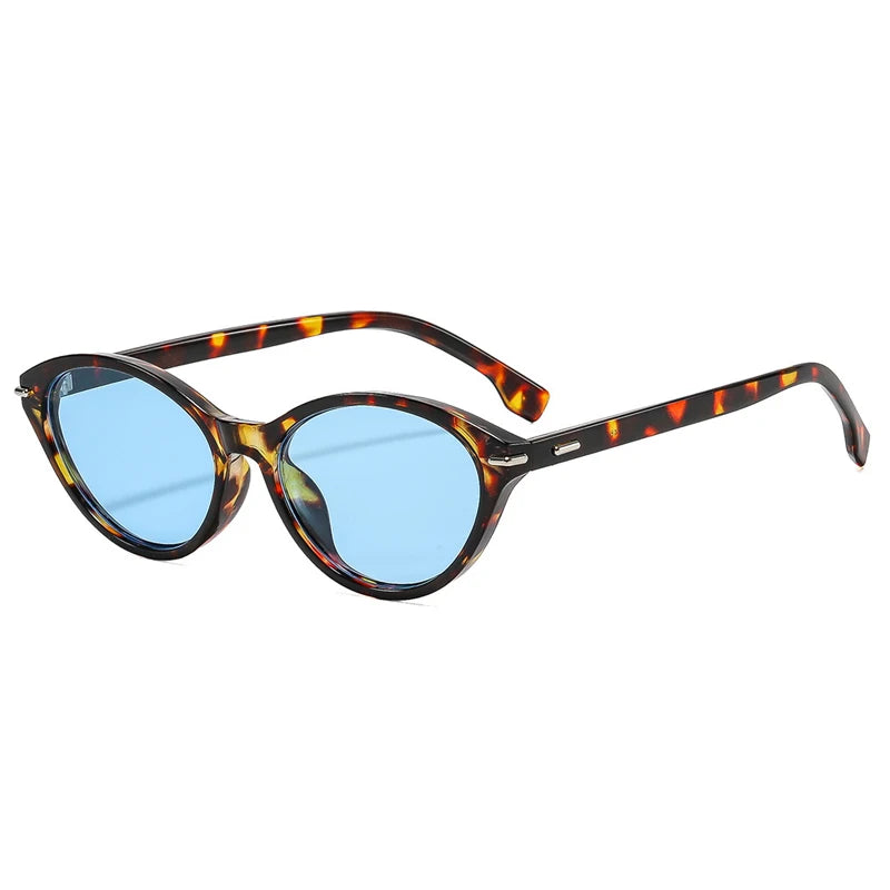 JNPCXI New Fashion Cat Eye Candy Color Sunglasses Women Retro Rivets Trending Red Men Shades UV400