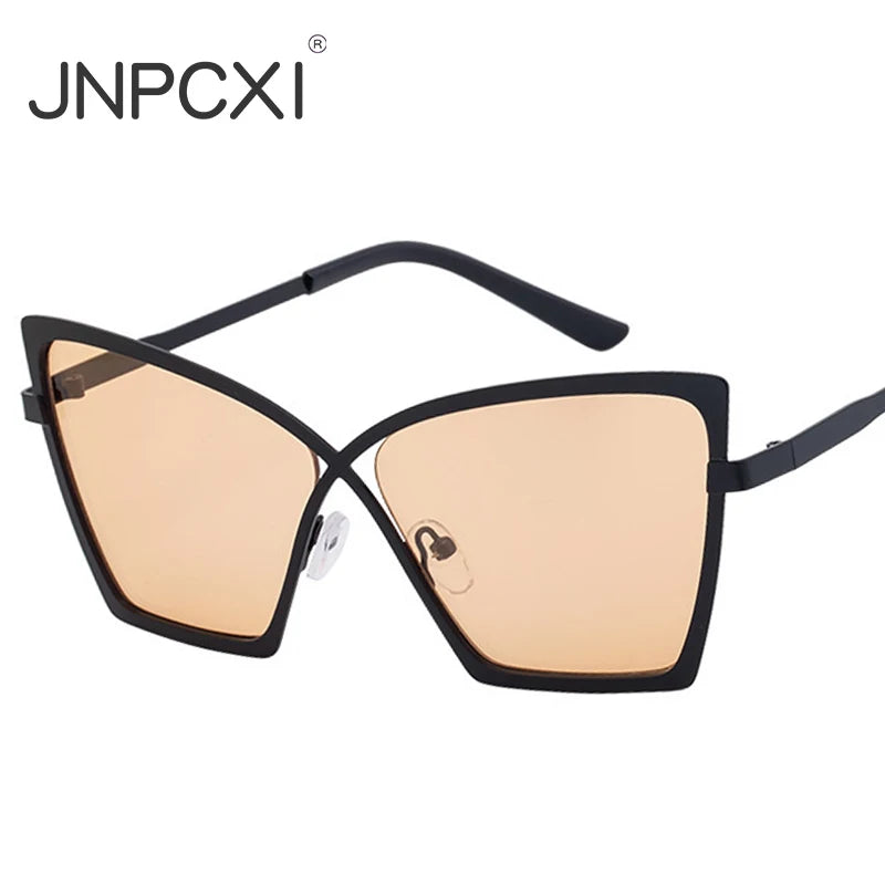 JNPCXI New Luxury Metal Frame Women Sunglasses Fashion Brand Design Punk Men Sunglass Outdoor Driving Travel Shades UV400