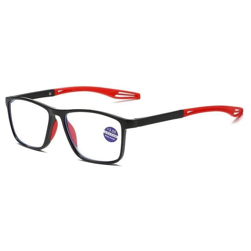 Fashion TR90 Reading Glasses for Men Spring Leg Sports Presbyopia Glasses Anti Blue Light Glasses +100 ~+400