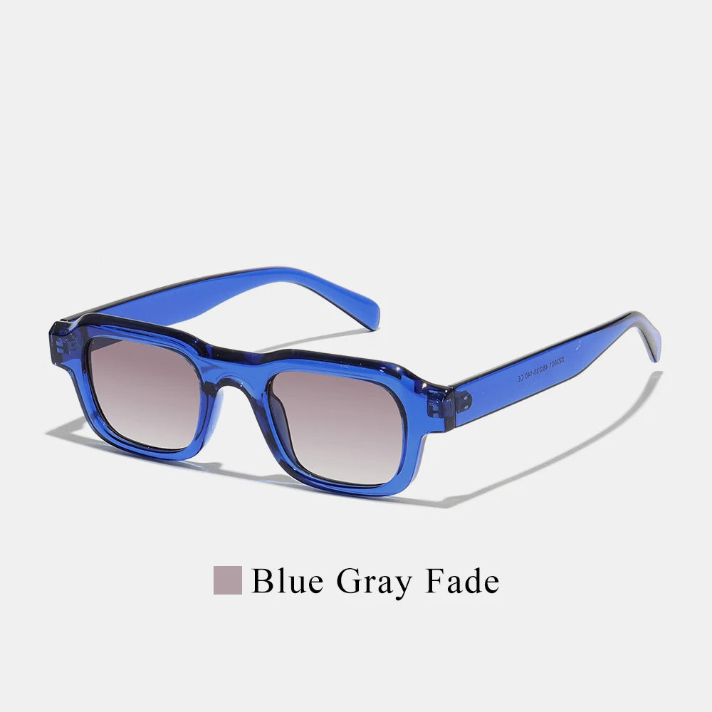 2026 Trendy Small Square Sunglasses Men Women Retro Rectangle Vintage UV400 Gradient Shades Travel Beach Street Eyewear Fashion