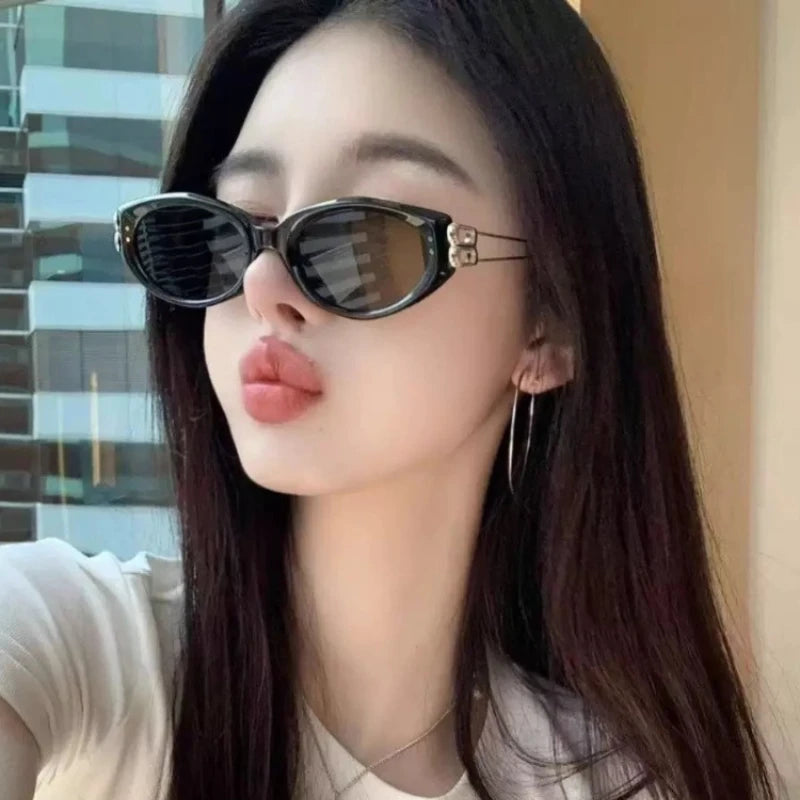 New Trendy Cat Eye Sunglasses Casual and Versatile Korean Version Fashionable Sunglasses Sun Protection High-end Feel