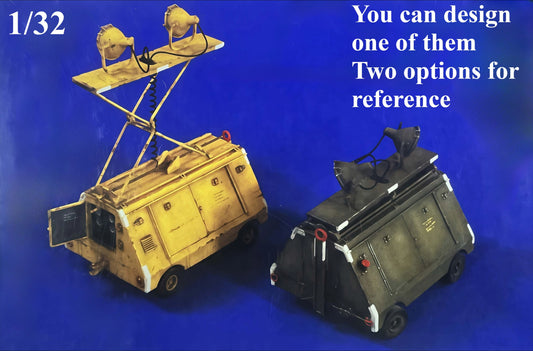 1/35 Casting Resin Model, Scene Model Making Searchlight or Radar Two Schemes Gk, Uncolored Model