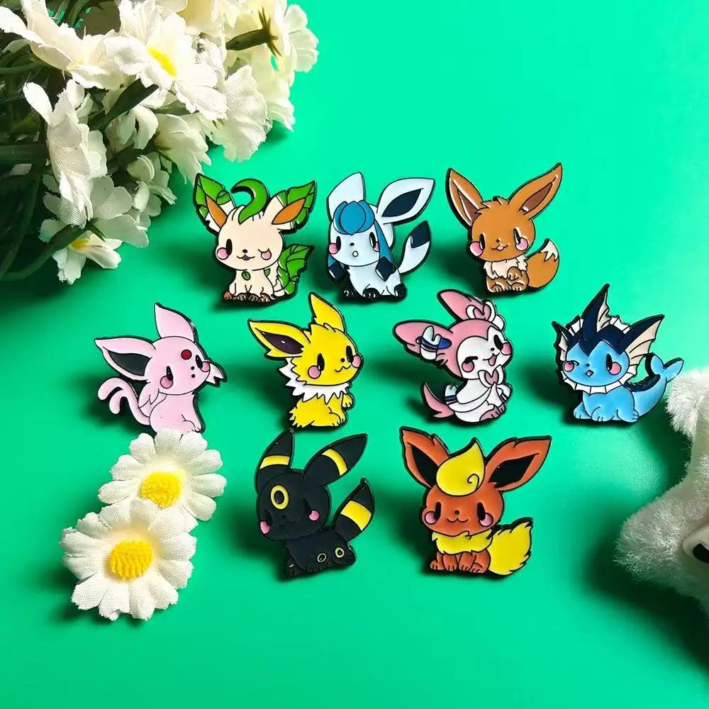 9 PCS Cute Anime Monster Enamel Pin Cool Duck Turte Brooch Pines Lapel Pins Badge on Backpack Costume Accessories Jewelry Friend