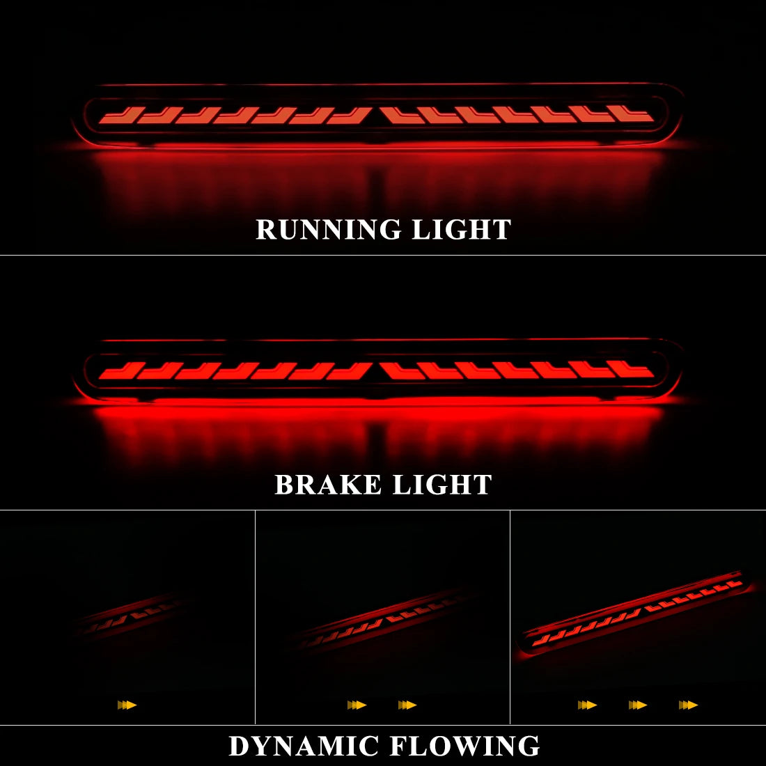 LED High Mounted Brake Light For Toyota Hilux Revo 2015 2016 2017 2018 2019 2020 3rd Third Middle Dynamic Flowing Tail Stop Lamp