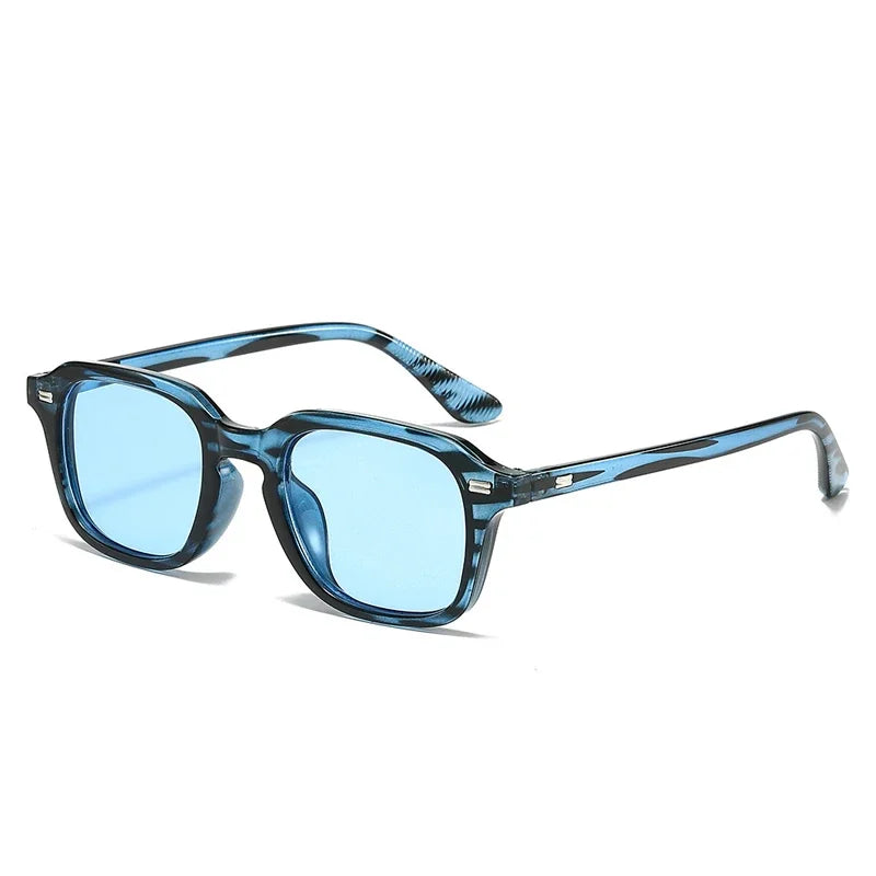 JNPCXI Square Candy Color Women Sunglasses Retro Rivets Men Trending Orange Sun Glasses Shades UV400