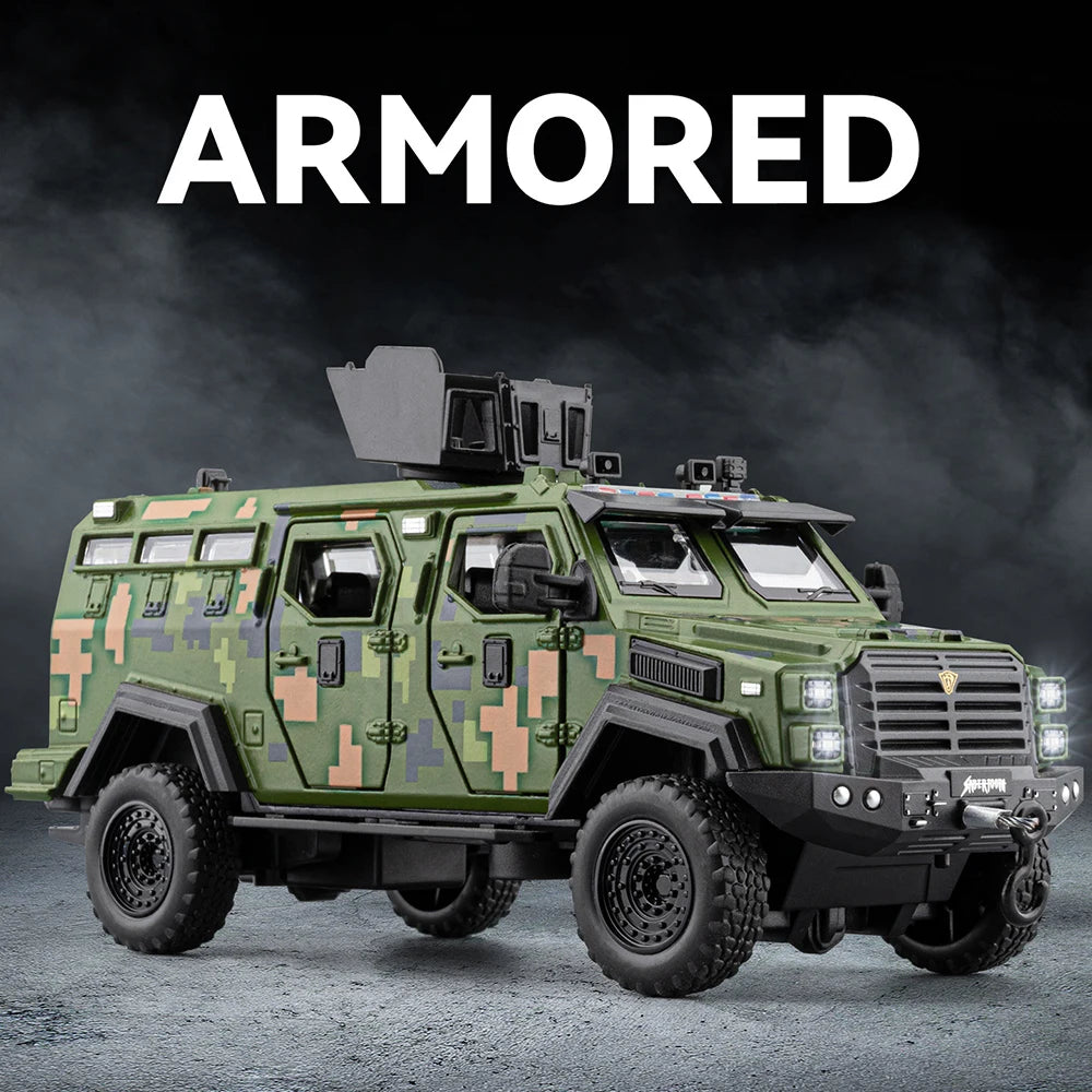 1:32 Sabertooth Dongfeng Mengshi Diecast Alloy Model Toys Car Four Wheel Suspension Rubber Tire Pull Back Miniature Cars Kid Boy