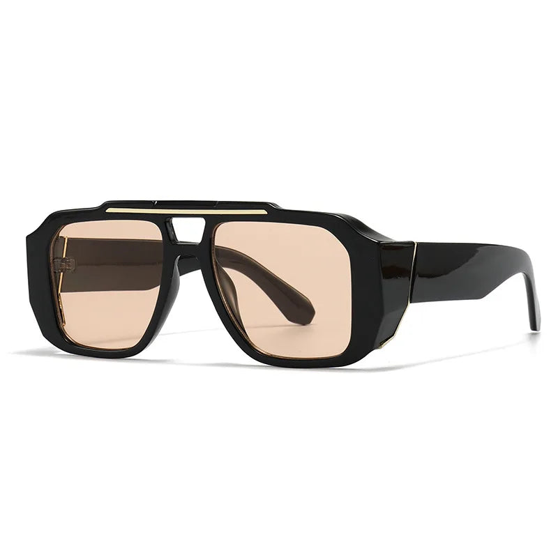 JNPCXI Vintage Double Bridges Square Women Sunglasses Fashion Brand Designer Gradient Shades UV400 Men Sun Glasses