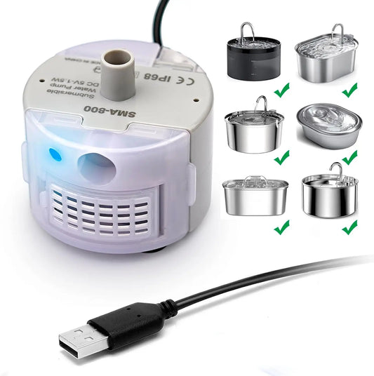 Pet Fountain Motor Submersible Pump Cat Water Drinker SMA-800 USB Water Pump