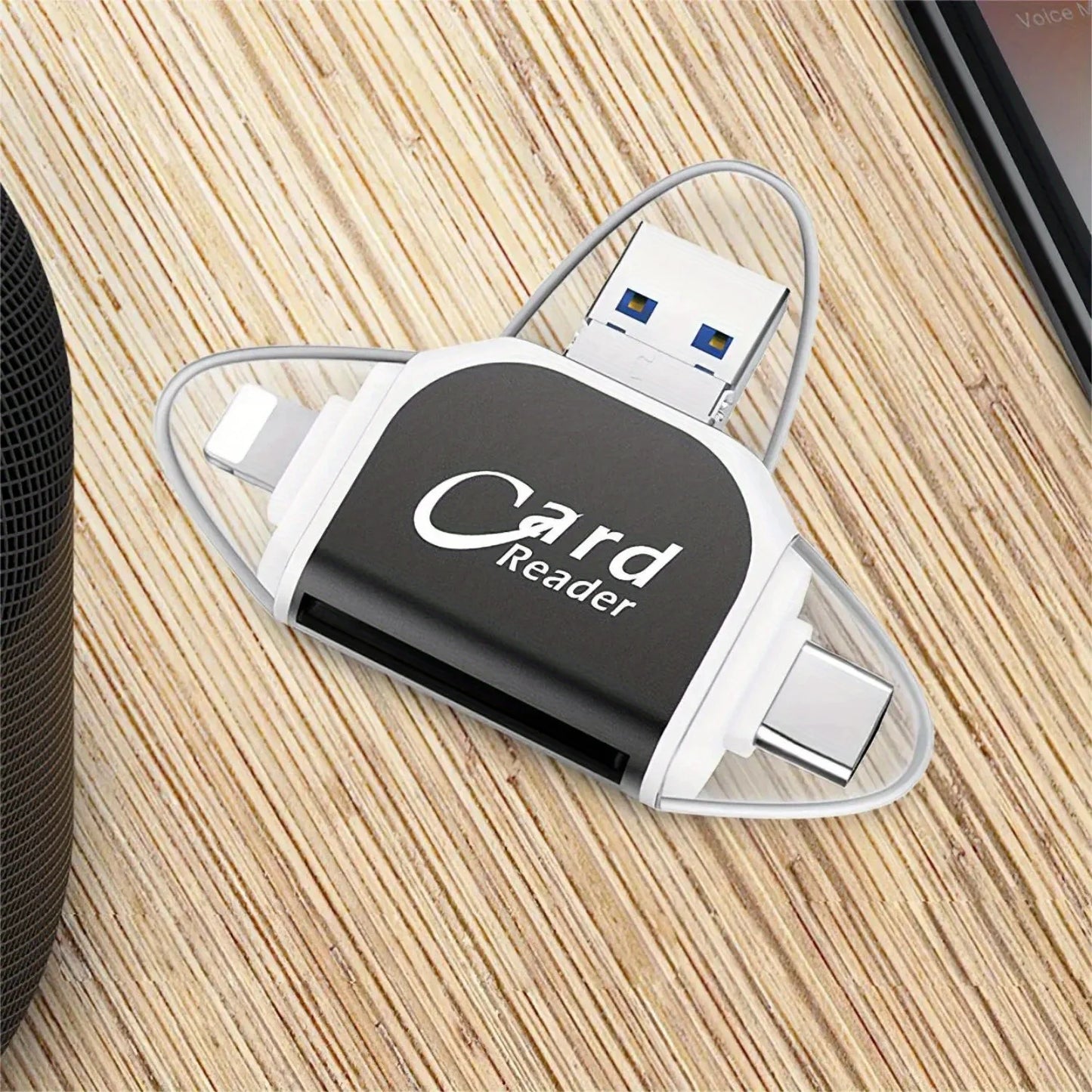 4 In 1 SD Reader Card, TF Card 128GB, Plug and Play for IPhone Samsung XiaoMi