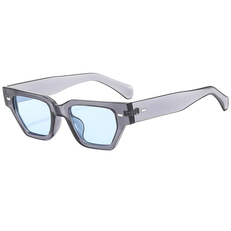 JNPCXI Retro Cat Eye Women Sunglasses Fashion Rivets Men Black Yellow Shades UV400 Sun Glasses