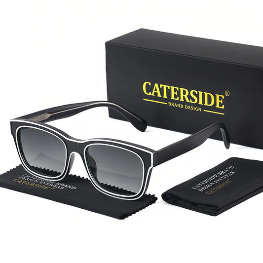 CATERSIDE Retro Square Men's Sunglasses Punk Big Frame Brand Designer Sun Glasses Women's Travel Shopping Casual Eyewear UV400