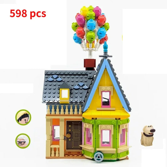 598 pcs Up House Building Blocks, Flying House Movie Construction Model Kit