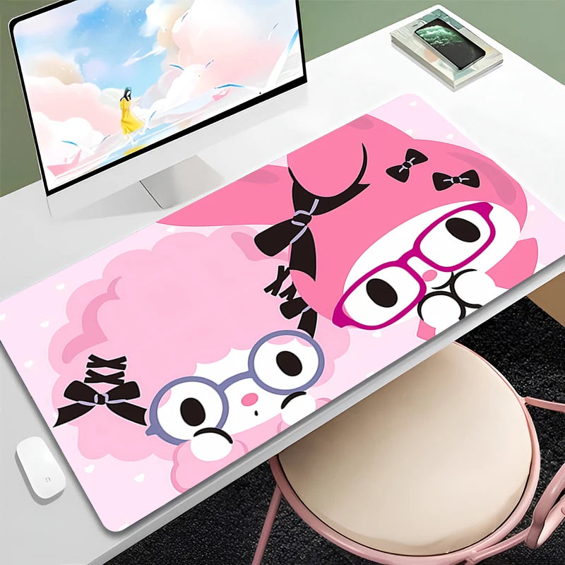 Melody3 Cute Mouse Pad Large Hello Kitty Kuromi Kawaii Mouse Mat Pink Desk Mat