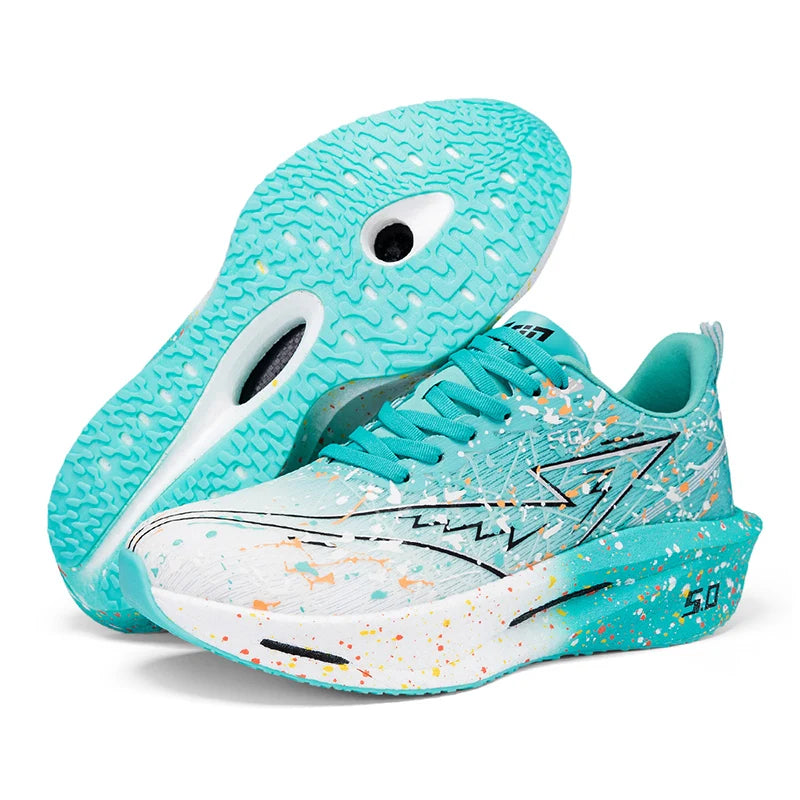 Men Running Shoes Marathon Carbon Plate Air Cushion Sports Breathable Lightweight Women's Comfortable Athletic Nonskid Sneakers