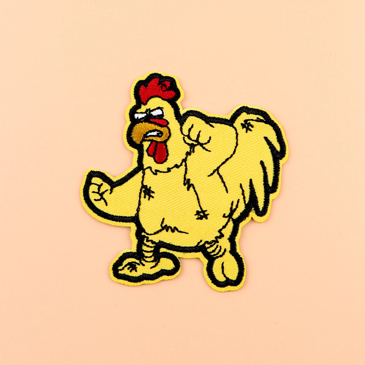 Angry Chicken Iron On Patch Clothes Patch For Clothing Cartoon Embroidered Patch Garment Apparel Accessories Sewing Stickers