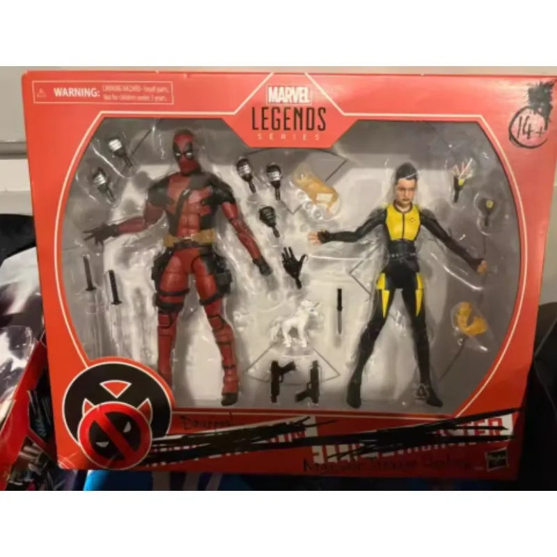 Original Hasbro Marvel Legends Series DEADPOOL/Negasonic Teenage Warhead Anime Figure Toys Collection Ornaments