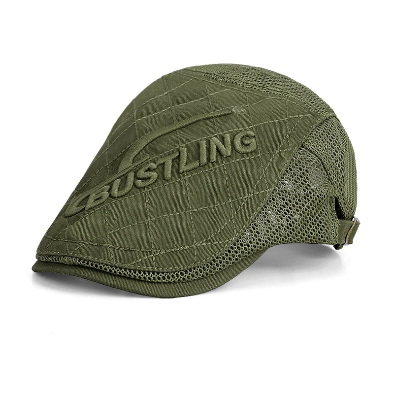 6169-New summer beanie hat for outdoor use, breathable, sun-protective and sun-shielding. British retro style baseball cap.