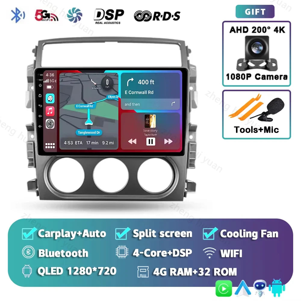 CarPlay Auto Android 15 For Suzuki Liana 1 2004 - 2008 Car Radio Multimedia navigation video DVD Autoradio Stereo 2din 4G+BT GPS