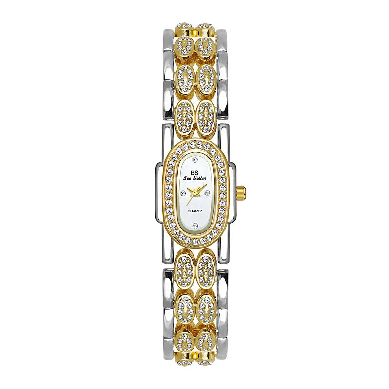 Fashion Womens Watches Gold Bracelet Stainless Steel Quartz Clock Vintage Ladies Watch Diamond Wristwatches Gifts