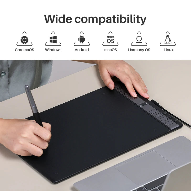 Huion Inspiroy 2L Graphics Tablet, 10.5x6.56" PW110 PenTech 3.0 Stylus, Scroller