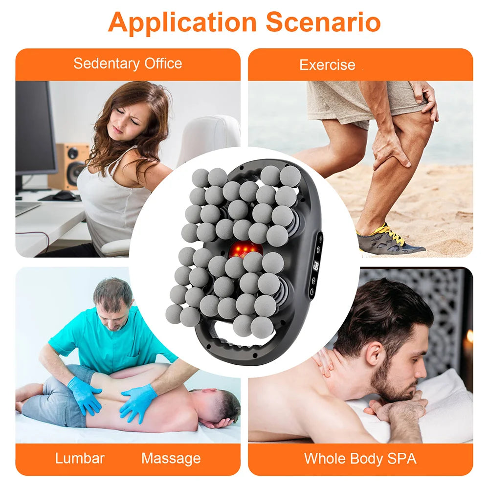 42-Heads Body Massage Gun High-Frequency Vibration Fascia Gun Back Waist Thigh Massager Neck Shoulder Massager Muscle masajeador