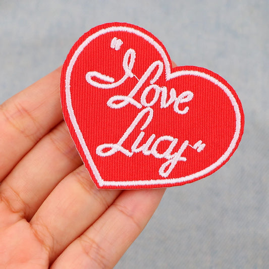 Red Heart Embroidery Patch Letter Iron On Patches for Clothing Thermoadhesive Patches Love Patches On Clothes Badge DIY Sew