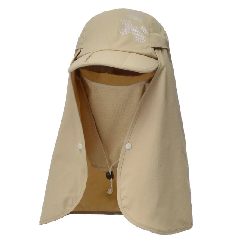 Xinbaoguan 100% polyester9074 men's and women's oversized shawl sun hat outdoor sun protection quick drying folding baseball cap