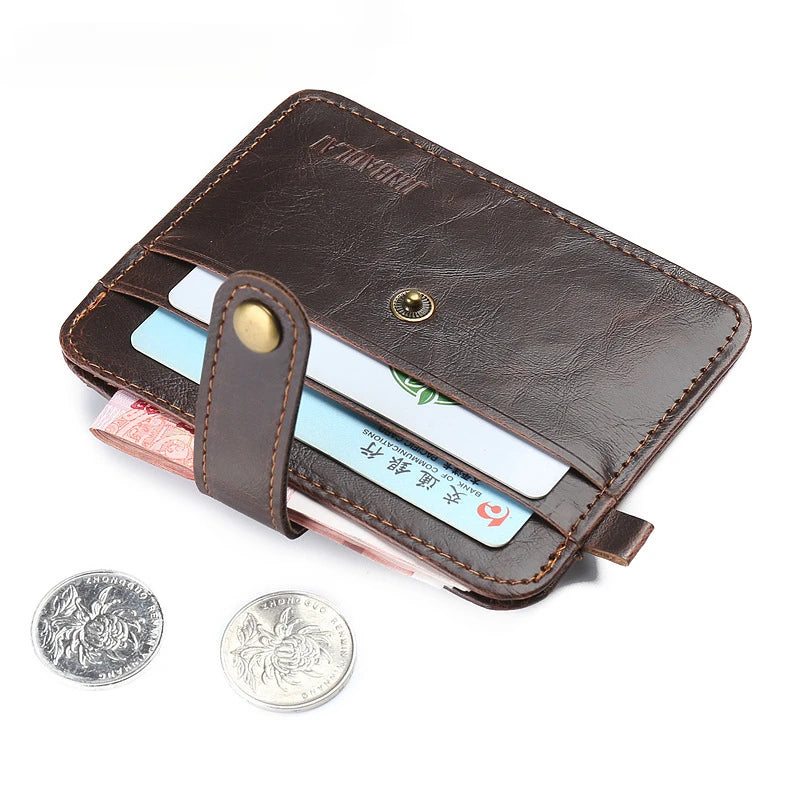 Pu Leather Slim Men's Wallet, Small Money Bag, Thin Credit Card Holder Wallets