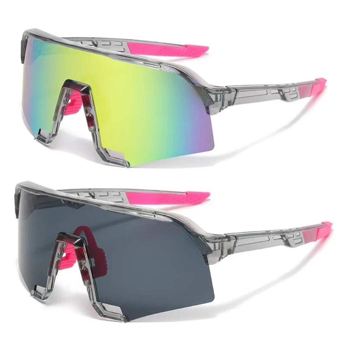 2PCS Cycling Sunglasses Mountaineering Goggles Women and Man Outdoor Bicycle Windproof Shades Glasses