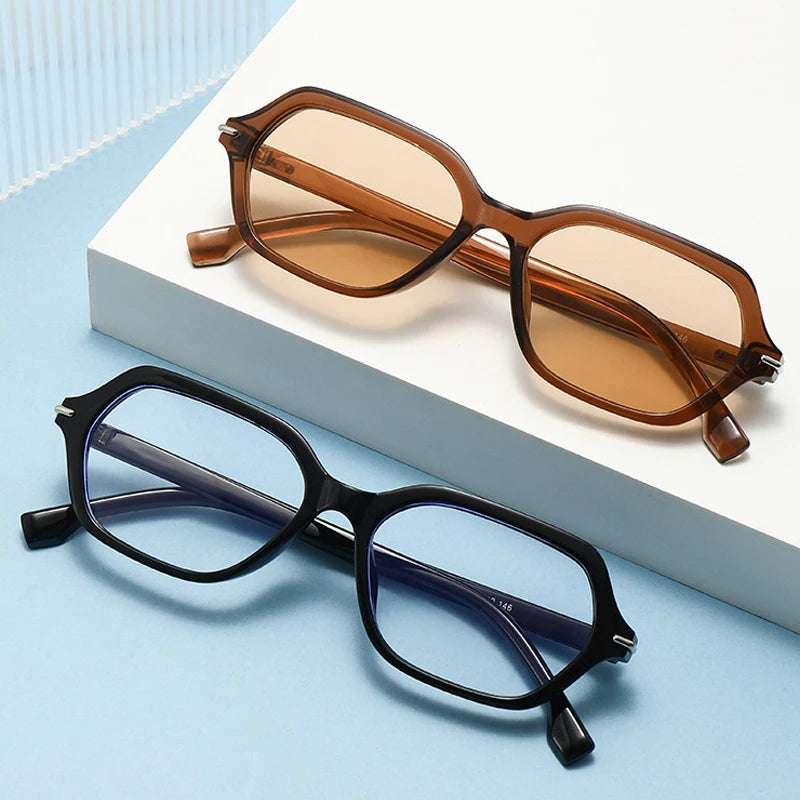 JNPCXI New Fashion Women Retro Leopard Frame Sunglasses Vintage Rivet Hexagon Design Square Sun Glasses Men UV Gafas De Sol