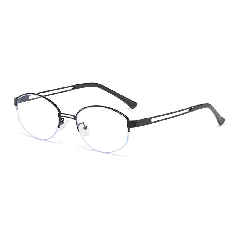 JNPCXI New Ins Popular Fashion Oval Sunglasses Women Vintage Semi-Rimless Clear Ocean Lens Shades UV400 Eyewear Men Sun Glasses