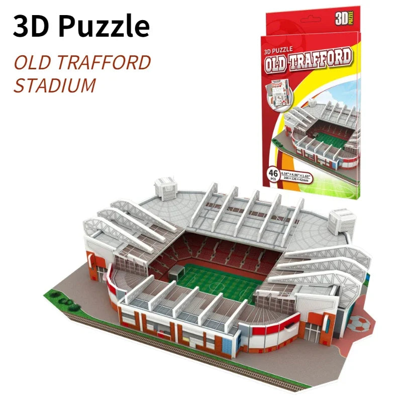 3D Soccer Stadium Puzzle Construction PuzzlesDIY Paper Intellectual Development Educational Toys Christmas Gifts
