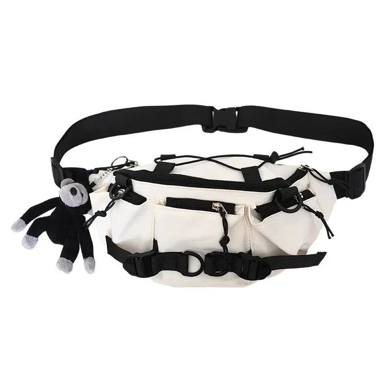 2026 Techwear Style Punk Hip Hop Single Shoulder Crossbody Bag Men Women Street Vintage Chest Bag Casual Sport Fanny Pack Сумка