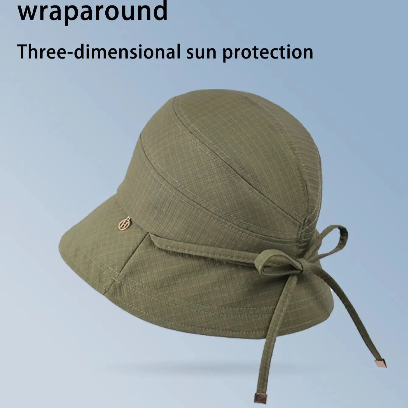 8761Summer outdoor travel sunshade hat all senior sense big head basin hat show face small bow fisherman hat